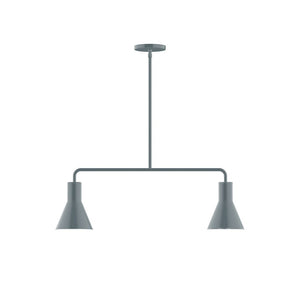 Montclair Light Works - MSG436-40 - Two Light Linear Pendant - Axis - Slate Gray