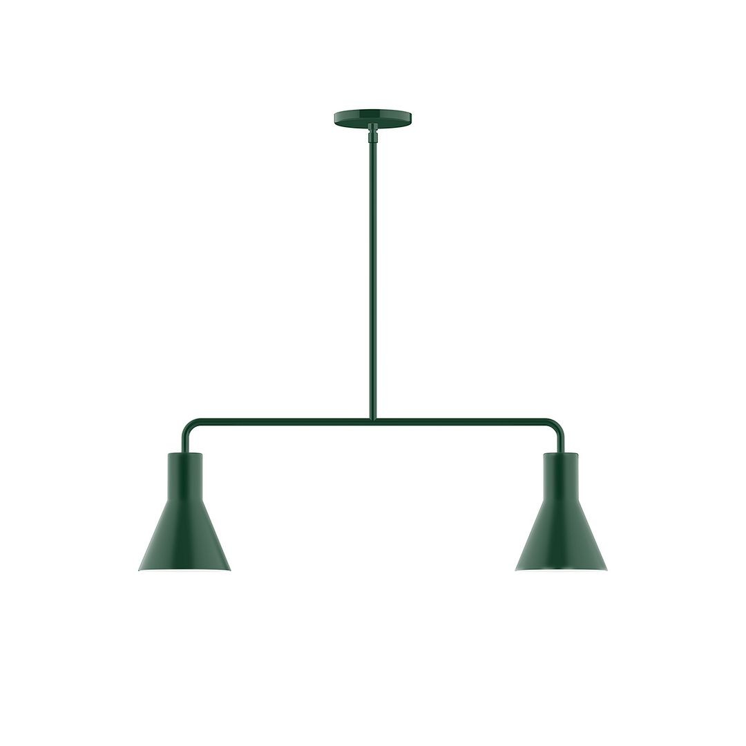 Montclair Light Works - MSG436-42 - Two Light Linear Pendant - Axis - Forest Green