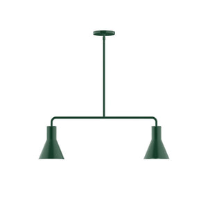 Montclair Light Works - MSG436-42 - Two Light Linear Pendant - Axis - Forest Green