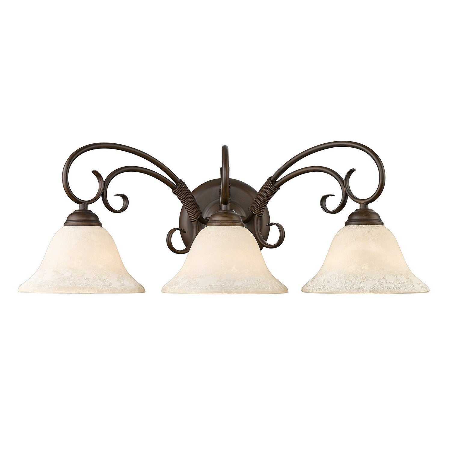 Golden - 8606-BA3 RBZ-TEA - Three Light Bath Vanity - Homestead RBZ - Rubbed Bronze