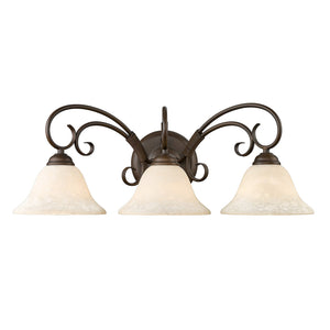 Golden - 8606-BA3 RBZ-TEA - Three Light Bath Vanity - Homestead RBZ - Rubbed Bronze