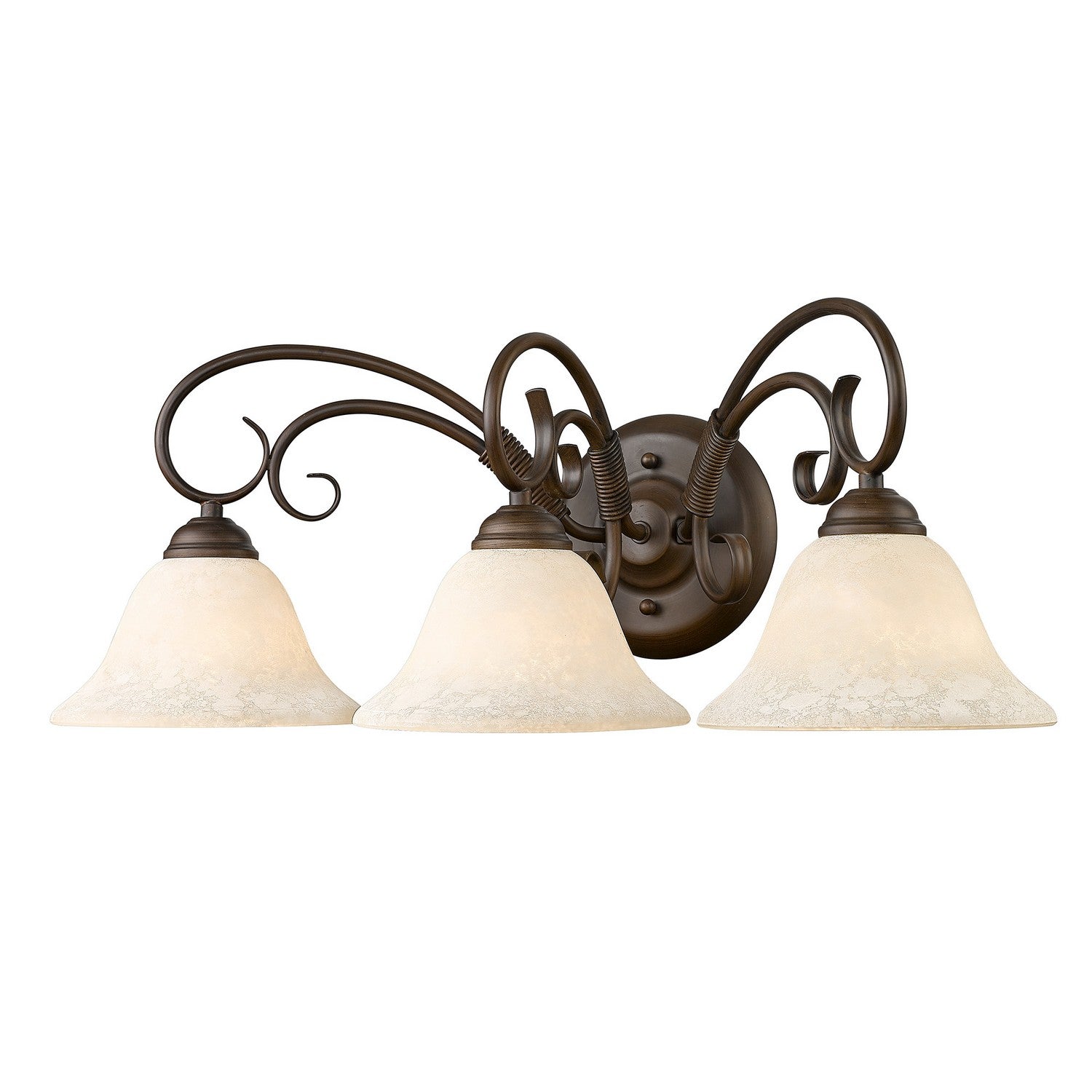 Golden - 8606-BA3 RBZ-TEA - Three Light Bath Vanity - Homestead RBZ - Rubbed Bronze