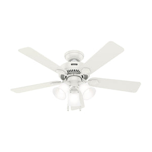 Hunter - 52777 - 44" Ceiling Fan - Swanson - Fresh White
