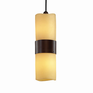 Justice Designs - CNDL-8758-14-AMBR-DBRZ - Two Light Pendant - CandleAria - Dark Bronze