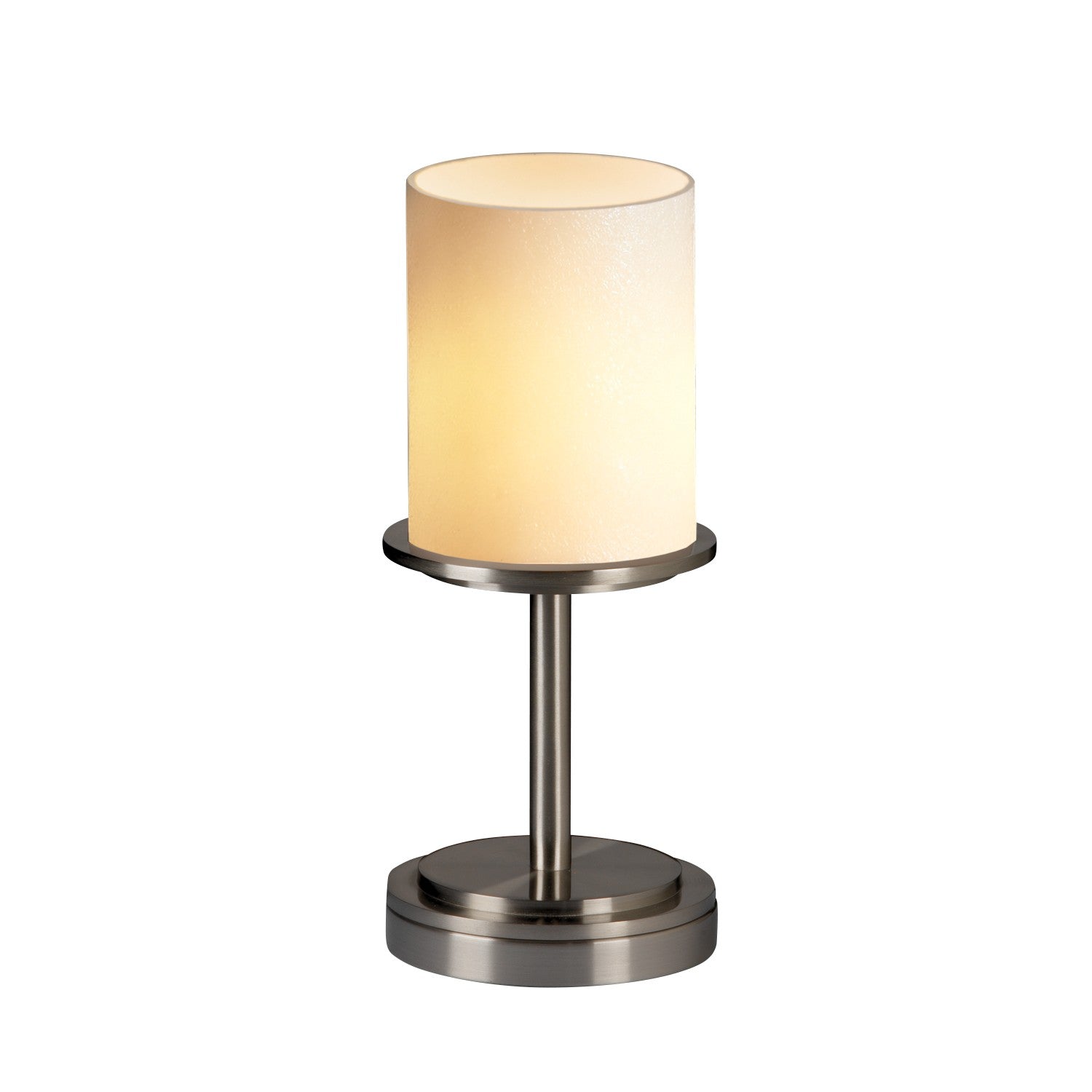 Justice Designs - CNDL-8798-10-CREM-NCKL-LED1-700 - LED Table Lamp - CandleAria - Brushed Nickel