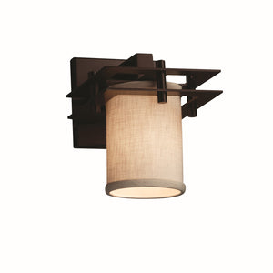 Justice Designs - FAB-8171-10-CREM-DBRZ - One Light Wall Sconce - Textile - Dark Bronze