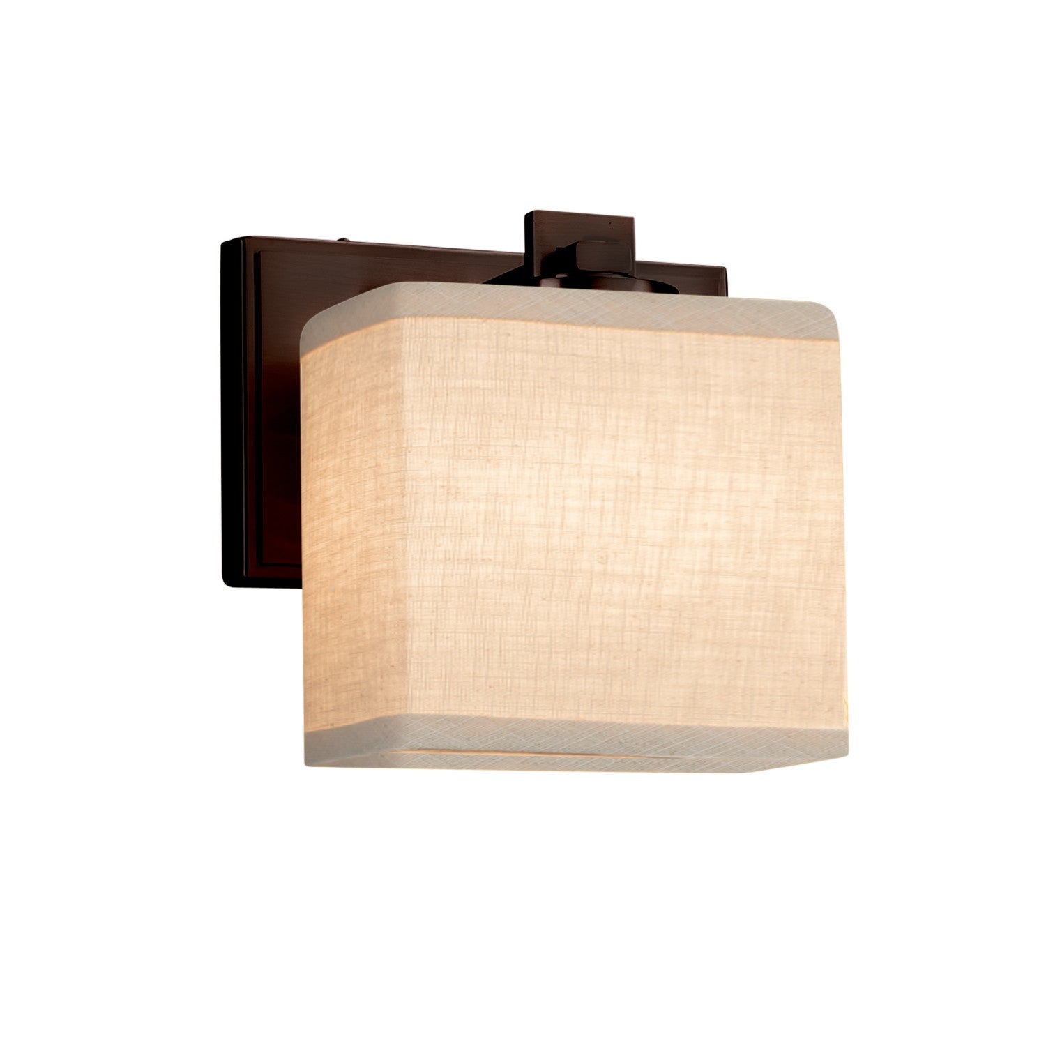 Justice Designs - FAB-8447-55-CREM-DBRZ - One Light Wall Sconce - Textile - Dark Bronze