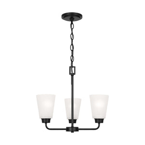 Generation Lighting. - 3115203-112 - Three Light Chandelier - Kerrville - Midnight Black