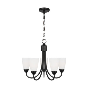 Generation Lighting. - 3120205-112 - Five Light Chandelier - Seville - Midnight Black