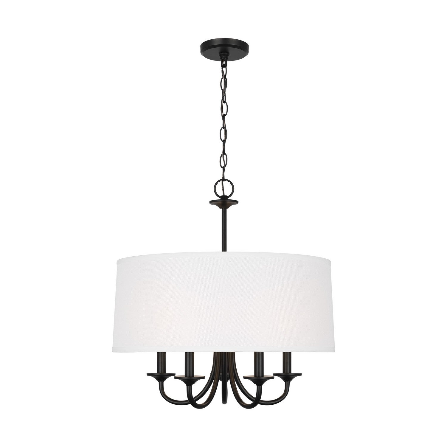 Generation Lighting. - 3320205-112 - Five Light Chandelier - Seville - Midnight Black