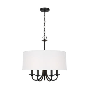 Generation Lighting. - 3320205-112 - Five Light Chandelier - Seville - Midnight Black