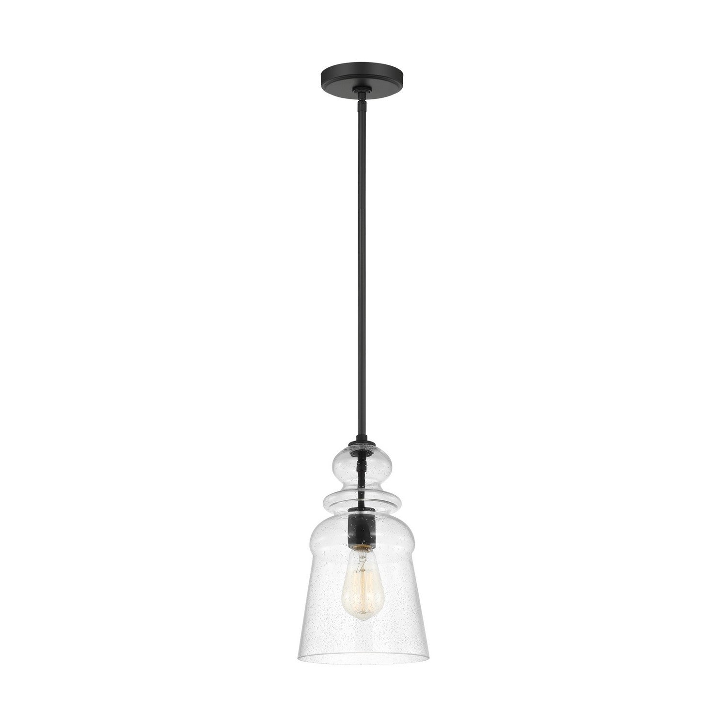 Generation Lighting. - 6536901-112 - One Light Pendant - Kea - Midnight Black