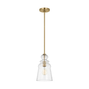 Generation Lighting. - 6536901-848 - One Light Pendant - Kea - Satin Brass