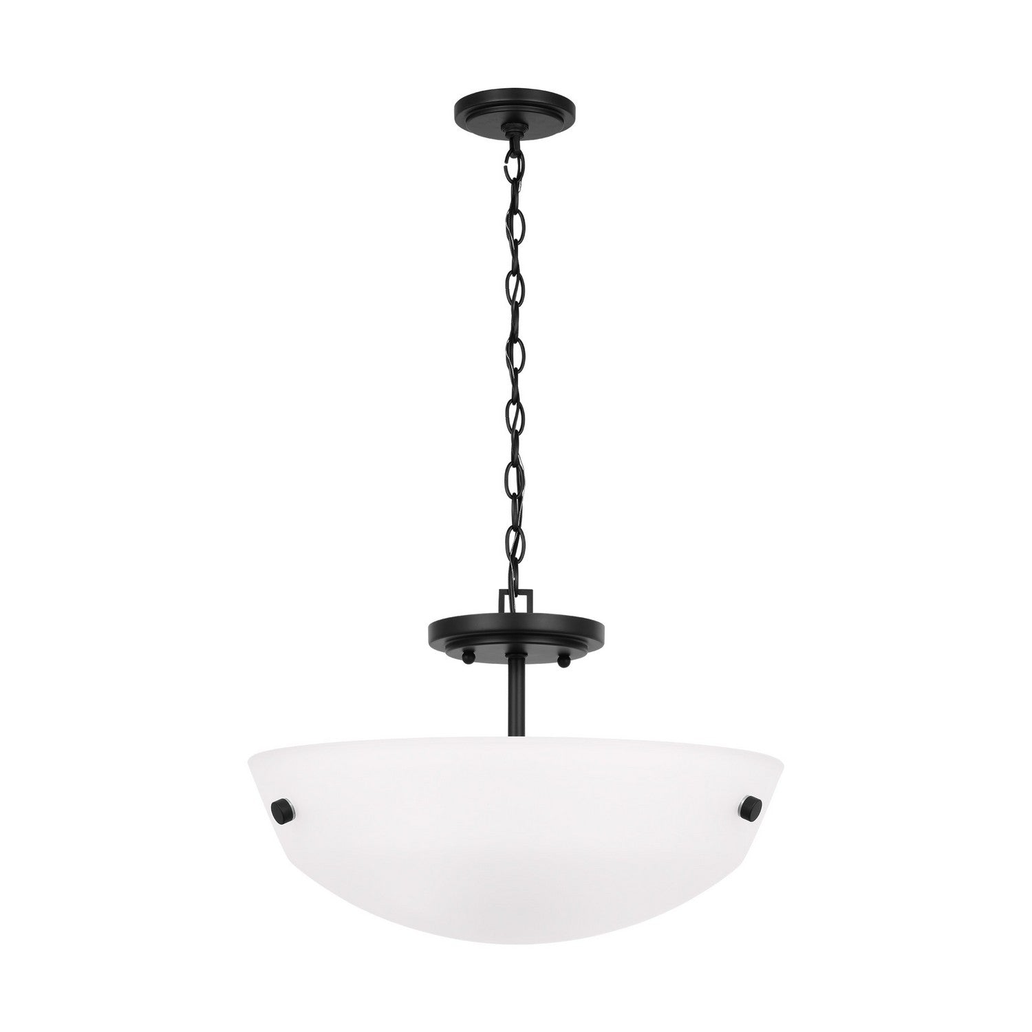 Generation Lighting. - 7715202-112 - Two Light Semi-Flush Convertible Pendant - Kerrville - Midnight Black