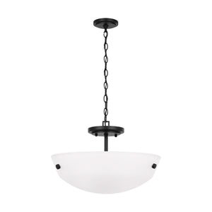 Generation Lighting. - 7715202-112 - Two Light Semi-Flush Convertible Pendant - Kerrville - Midnight Black