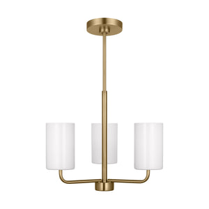 Generation Lighting. - GLC1003SB - Three Light Chandelier - Rhett - Satin Bronze