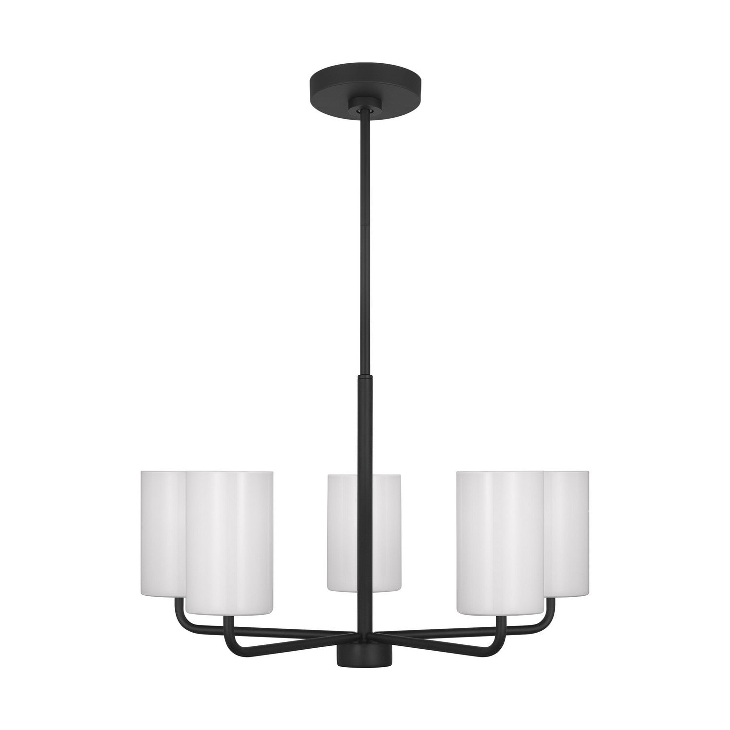 Generation Lighting. - GLC1015MBK - Five Light Chandelier - Rhett - Midnight Black