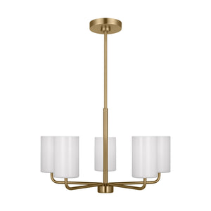 Generation Lighting. - GLC1015SB - Five Light Chandelier - Rhett - Satin Bronze