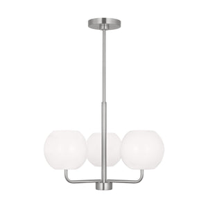 Generation Lighting. - GLC1043BS - Three Light Chandelier - Rory - Brushed Steel