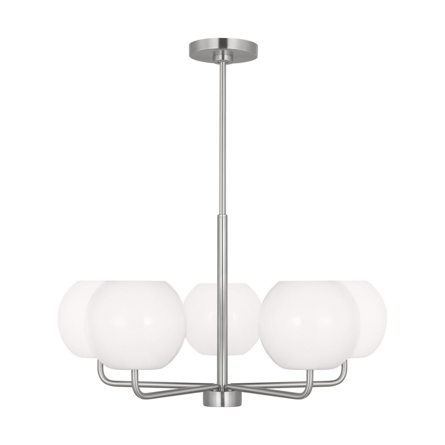 Generation Lighting. - GLC1055BS - Five Light Chandelier - Rory - Brushed Steel