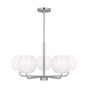 Generation Lighting. - GLC1055BS - Five Light Chandelier - Rory - Brushed Steel