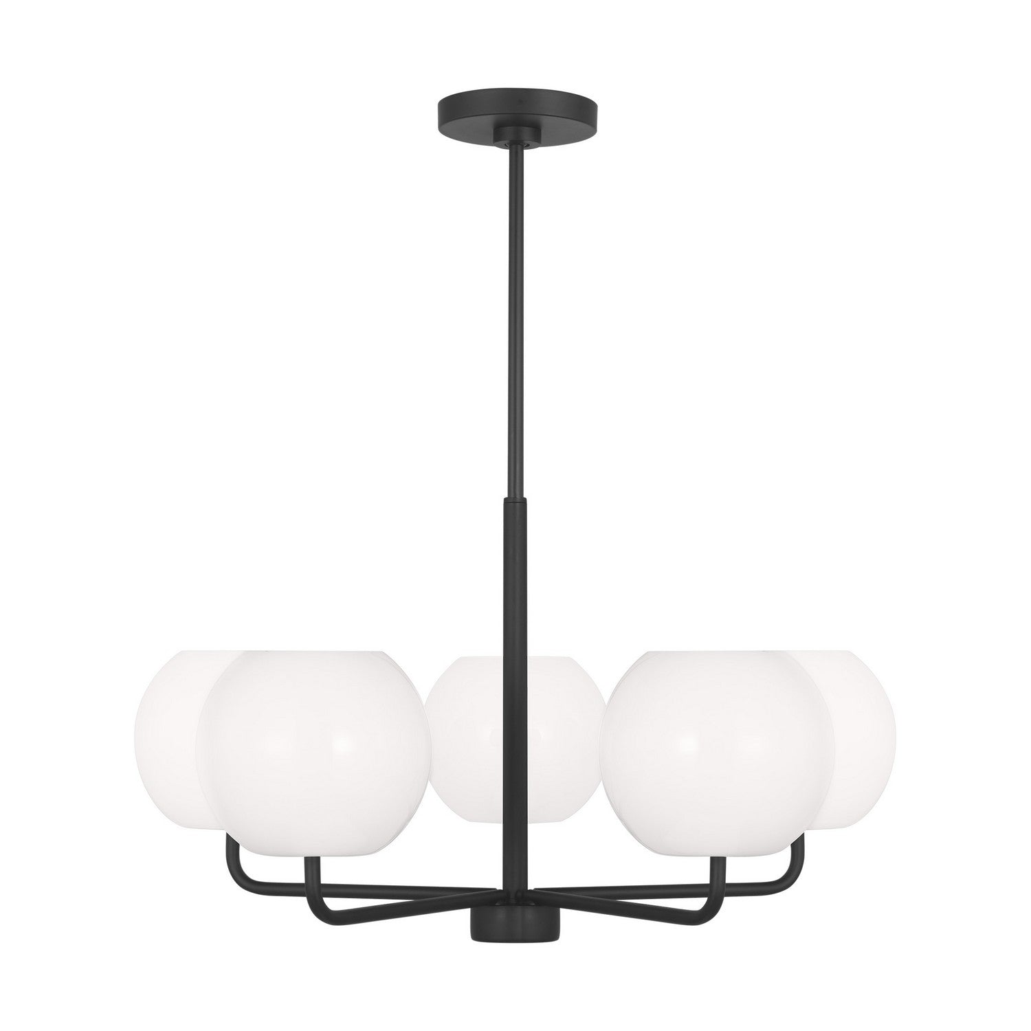 Generation Lighting. - GLC1055MBK - Five Light Chandelier - Rory - Midnight Black