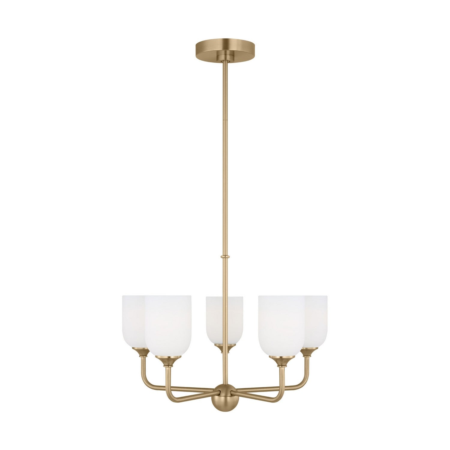 Generation Lighting. - GLC1085SB - Five Light Chandelier - Emile - Satin Bronze