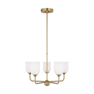 Generation Lighting. - GLC1085SB - Five Light Chandelier - Emile - Satin Bronze