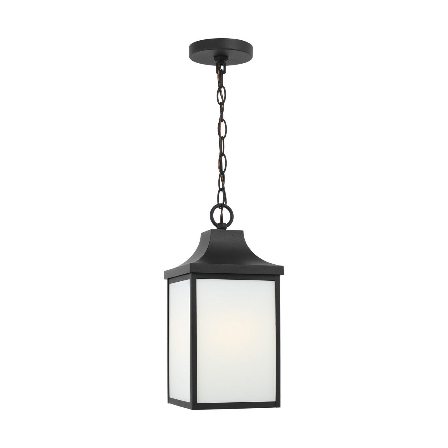 Generation Lighting. - GLO1041TXB - One Light Pendant - Say brook - Textured Black