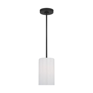 Generation Lighting. - GLP1001MBK - One Light Mini Pendant - Rhett - Midnight Black