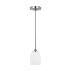 Generation Lighting. - GLP1021BS - One Light Mini Pendant - Emile - Brushed Steel