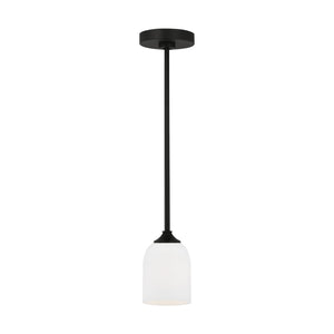 Generation Lighting. - GLP1021MBK - One Light Mini Pendant - Emile - Midnight Black