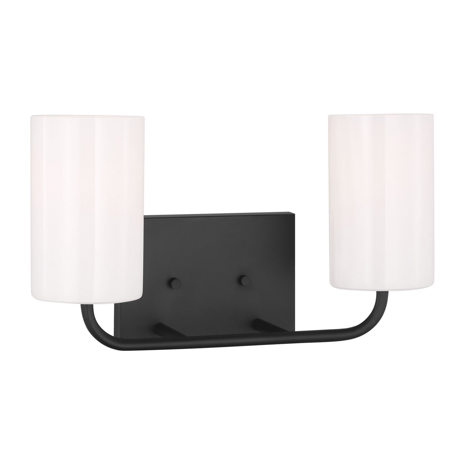 Generation Lighting. - GLV1002MBK - Two Light Vanity - Rhett - Midnight Black