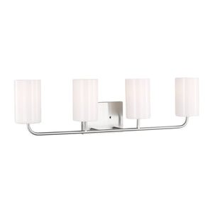 Generation Lighting. - GLV1004BS - Four Light Vanity - Rhett - Brushed Steel