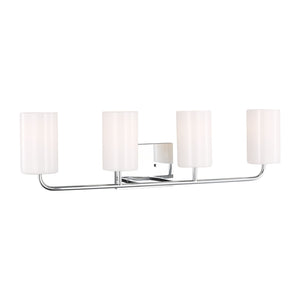 Generation Lighting. - GLV1004CH - Four Light Vanity - Rhett - Chrome