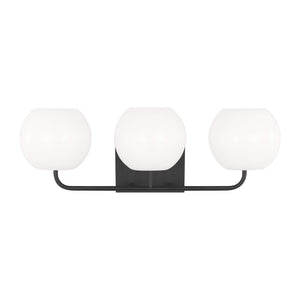 Generation Lighting. - GLV1013MBK - Three Light Vanity - Rory - Midnight Black