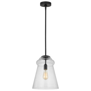 Generation Lighting. - P1459MBK - One Light Pendant - Loras - Midnight Black