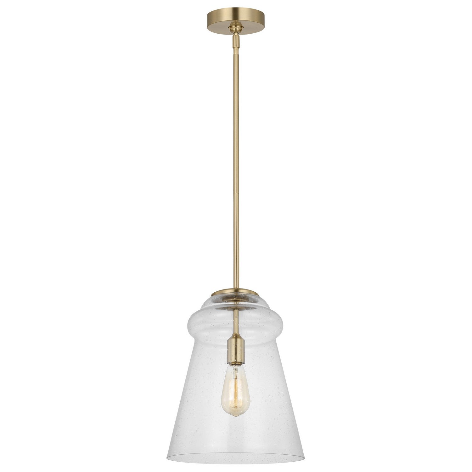 Generation Lighting. - P1459SB - One Light Pendant - Loras - Satin Brass