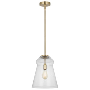 Generation Lighting. - P1459SB - One Light Pendant - Loras - Satin Brass