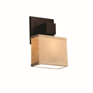 Justice Designs - FAB-8707-55-CREM-DBRZ - One Light Wall Sconce - Textile - Dark Bronze