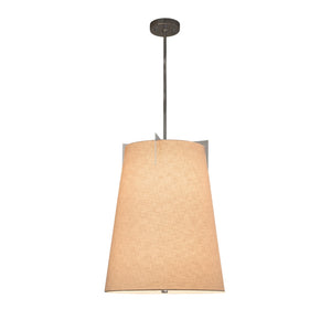 Justice Designs - FAB-9600-CREM-NCKL - Two Light Pendant - Textile - Brushed Nickel