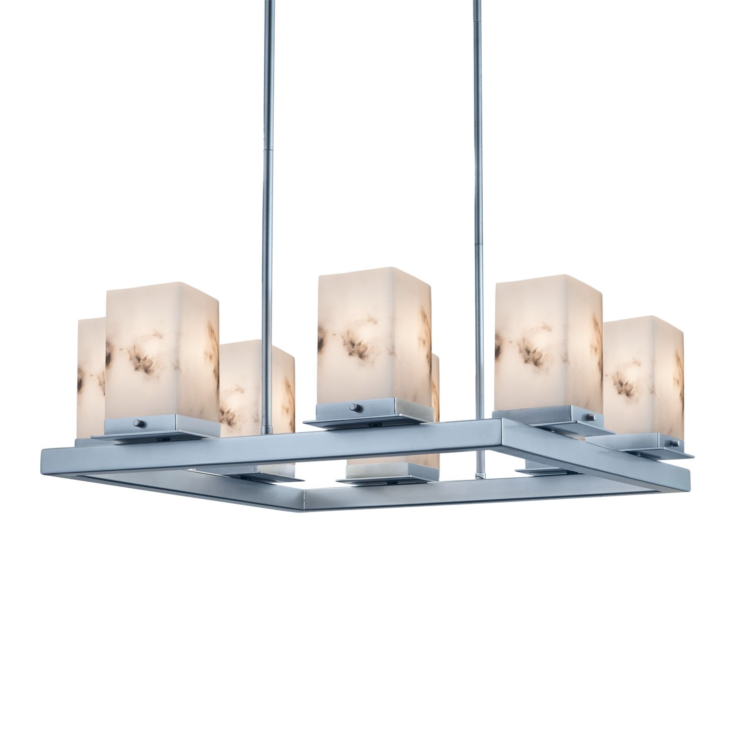 Justice Designs - FAL-7519W-NCKL - LED Outdoor Chandelier - LumenAria - Brushed Nickel