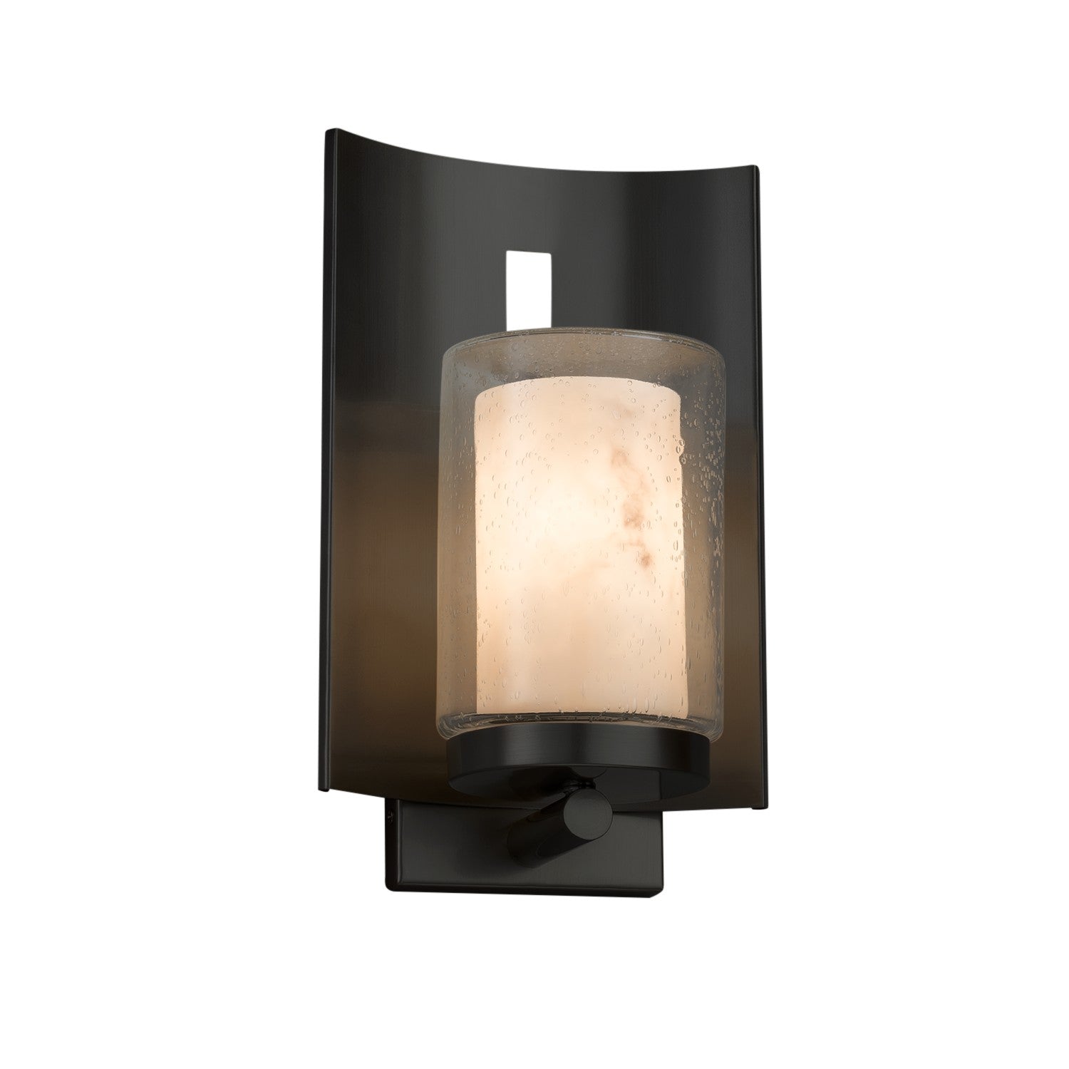 Justice Designs - FAL-7591W-10-MBLK-LED1-700 - LED Outdoor Wall Sconce - LumenAria - Matte Black