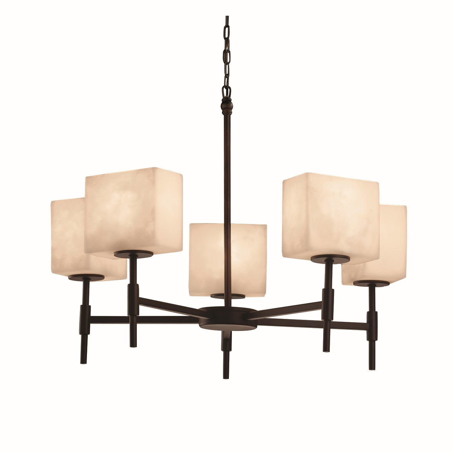 Justice Designs - FAL-8410-55-DBRZ - Five Light Chandelier - LumenAria - Dark Bronze