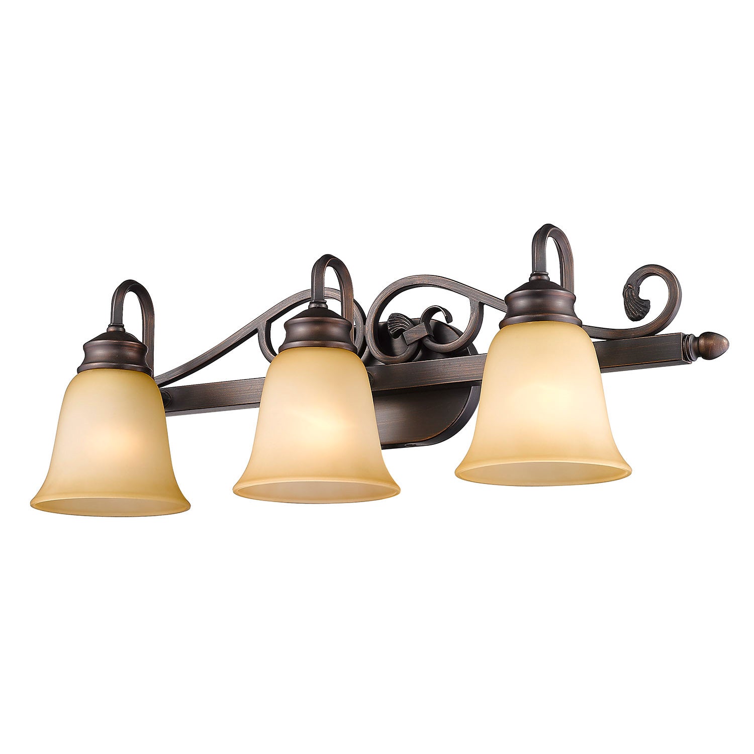 Golden - 4074-3 RBZ - Three Light Bath Vanity - Belle Meade - Rubbed Bronze