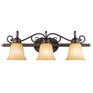 Golden - 4074-3 RBZ - Three Light Bath Vanity - Belle Meade - Rubbed Bronze