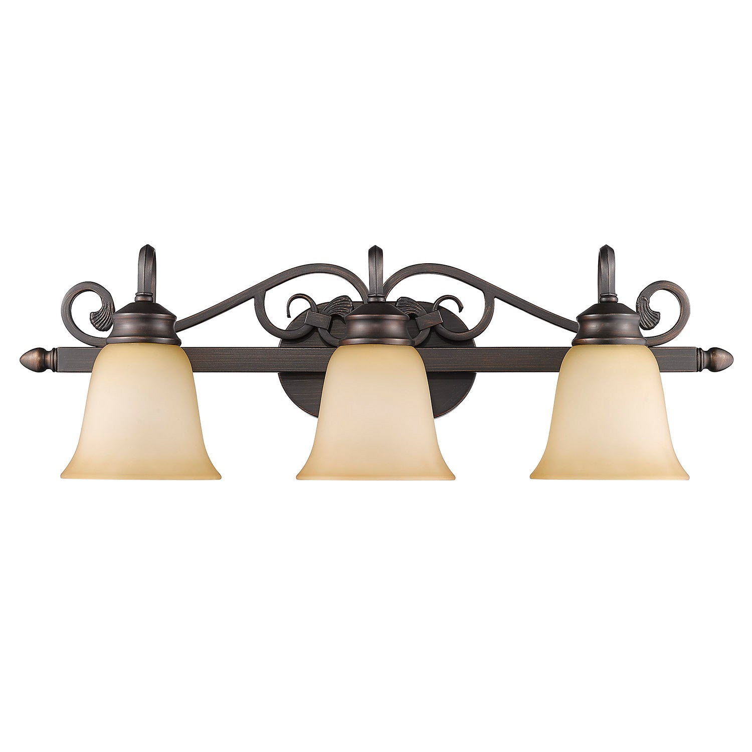 Golden - 4074-3 RBZ - Three Light Bath Vanity - Belle Meade - Rubbed Bronze