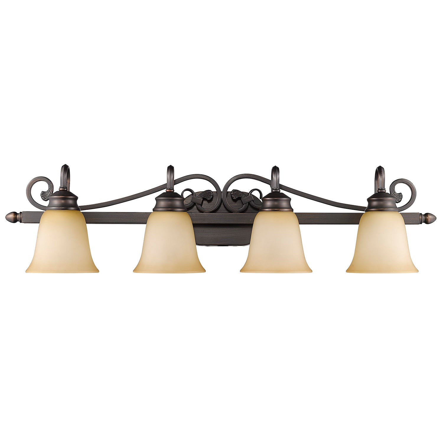 Golden - 4074-4 RBZ - Four Light Bath Vanity - Belle Meade - Rubbed Bronze