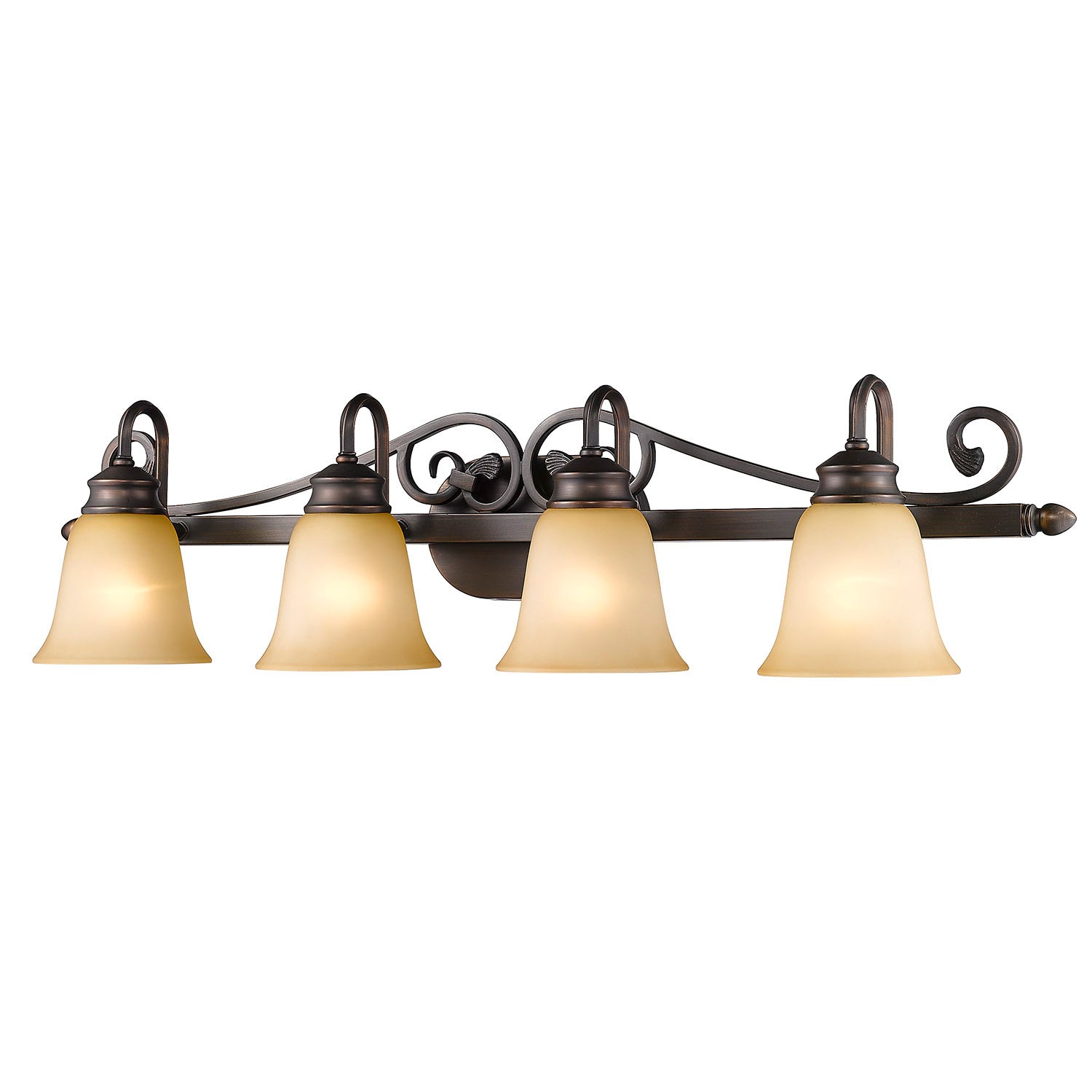 Golden - 4074-4 RBZ - Four Light Bath Vanity - Belle Meade - Rubbed Bronze