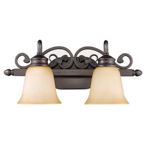 Golden - 4074-2 RBZ - Two Light Bath Vanity - Belle Meade - Rubbed Bronze